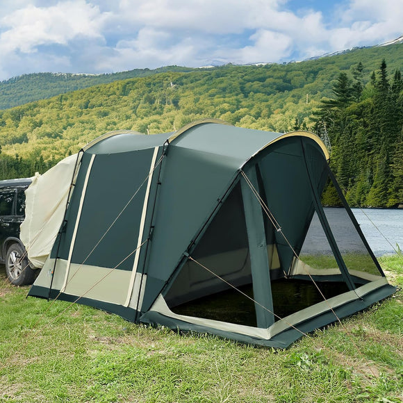 SUV Tent with Screen Porch 5 Person Car Tents for Camping SUV Tailgate Tent for Outdoor Van Car Camping with Movie Screen 12x10x87in(H)