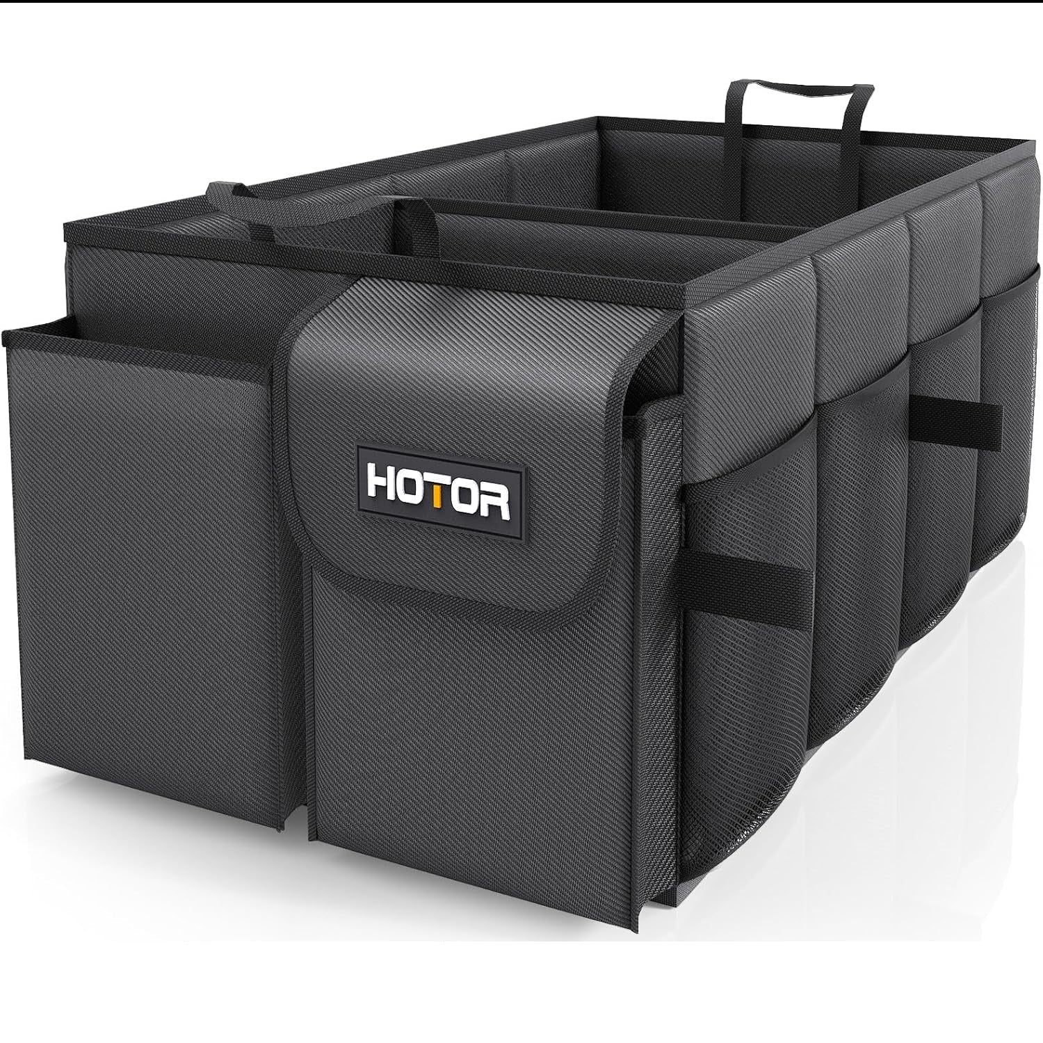 Trunk Organizer for Car - Car Organizer, Foldable Trunk organizer for SUVs & Sedans, Sturdy Car Organization for Car Accessories, Tools, Sundries, Black, 2 Compartments, 21.3"?12.6"?10.6"