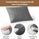 Camping Pillow Travel Pillow Small Shredded Memory Foam Pillow - Compressible Medium Firm Breathable Cover Ideal Backpacking Hiking Airplane and Car-6