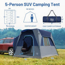 5 Person SUV Tent Weather Resistant Portable for Car SUV Van Camping Includes Rainfly and Storage Bag 10 W X 8 L X 7.1 H Blue-5