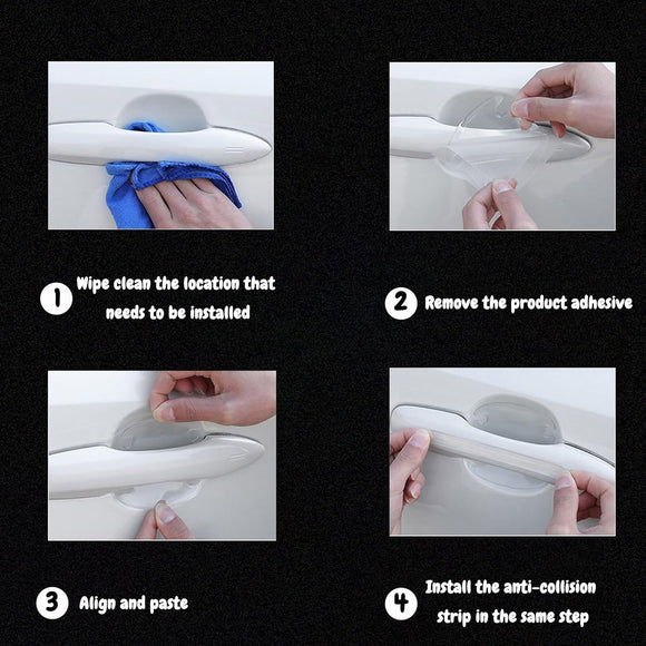14 PCS Car Door Handle Scratch Protector Universal Waterproof Anti-Scratches Car Door Cup Protector Transparent 14