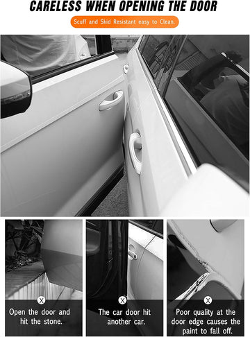 Anti-Scratch Anti-Collision Adhesive Strip Car Door Edge Guard Protector Strip Car Scuff Plate Protectors Transparent Invisible Tape for Rear Bumper/Door(33Ft x 2In) - 0