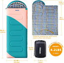 Camping 32 Sleeping Bags for Adults Kids Teens Cold Weather Warm Sleeping Bag Winter for 3-4 Season Camping Camping Gear Equipment Traveling and Outdoors-5