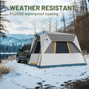 5 Person SUV Tent Weather Resistant Portable for Car SUV Van Camping Includes Rainfly and Storage Bag 10 W X 8 L X 7.1 H Khaki-5