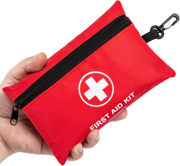 Mini First Aid Kit - 140 Piece Small First Aid Medical Kit for Car Home Office Travel Camping Sports Outdoor School - Emergency First Aid Supplies and Survival Kit