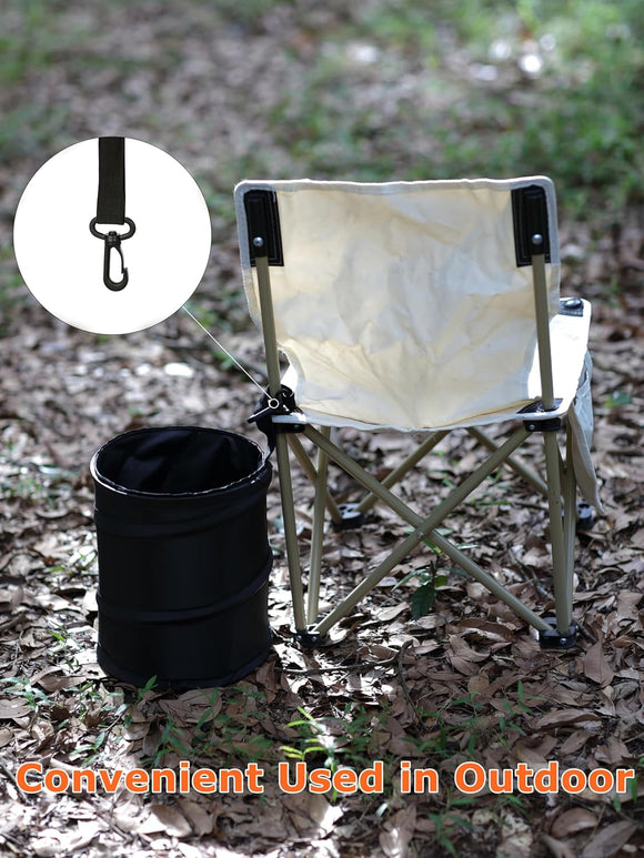 2Packs 2 Gallons New Leakproof Car Trash Can Compact Trash Can Pop-up Collapsible Hanging Car Trash Bin with Hook and Loop Waterproof PEVA Liner Open-Top Garbage Can for Cars Home Office