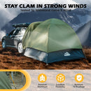 SUV Tent for Camping with Rainfly Waterproof PU3000mm Double Layer Design Car Tents for Camping SUV SUV Tailgate Tent for Outdoor with Storage Bag for SUV Van Jeep Pickup 8W x 8L x 7.2H-6
