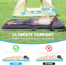SUV Air Mattress with 2 Pillows Thickened and Flocked Car Bed Portable Travel Pad for Camping & Road Trips Quick Inflate & Deflate with External Pump Blue-Black and Cool Gray-2