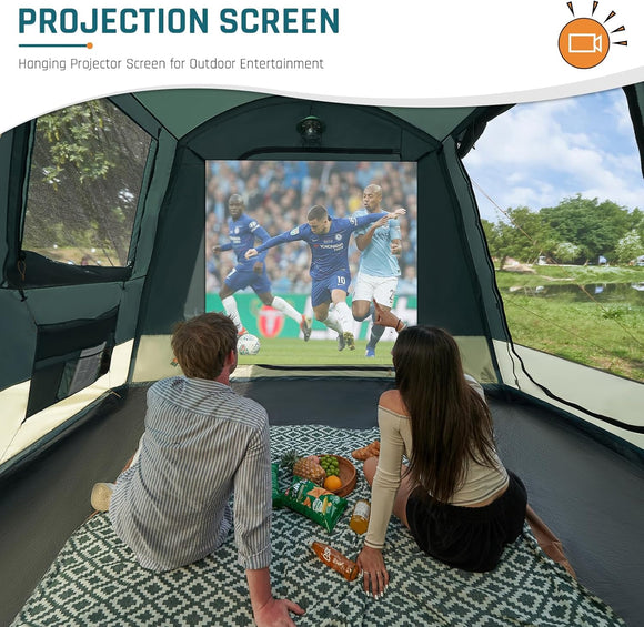 SUV Tent with Screen Porch 5 Person Car Tents for Camping SUV Tailgate Tent for Outdoor Van Car Camping with Movie Screen 12x10x87in(H)