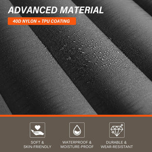 Inflatable Camping Sleeping Pad with Pillow Thick 6 Inch Ultralight Sleeping Pad with Built-in Pump Lightweight Sleeping Mat for Camping Backpacking Hiking Tent (Grey)