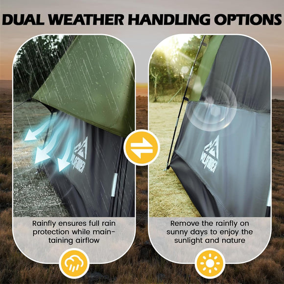SUV Tent for Camping with Rainfly Waterproof PU3000mm Double Layer Design Car Tents for Camping SUV SUV Tailgate Tent for Outdoor with Storage Bag for SUV Van Jeep Pickup 8W x 8L x 7.2H