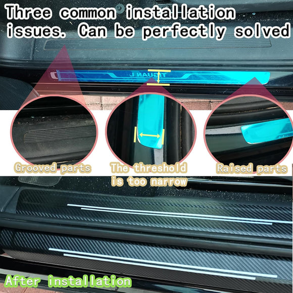 Door sill Protector Door sill Scratch Protection (Suitable for Most car Models) Anti-Scratch Protection Strips9PC