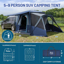 5-9 Person SUV Tent with Screen Porch and Awning for Family Camping Weather Resistant and Portable Van or Car Tent Includes Rainfly and Storage Bag 13 W X 10 L X 7.1 H Blue-5