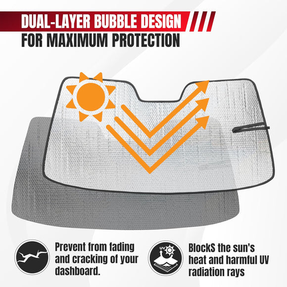 Autotech Park Sunshade for 2022-2025 Kia EV6, Custom-fit Windshield Sun Shade