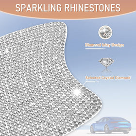 10 PCS Bling Car Door Handle Protector Shiny Crystal Rhinestone Anti-Scratch Universal Cars Door Handle Protective Cover Glitter Auto Accessories for Women (White) - 0