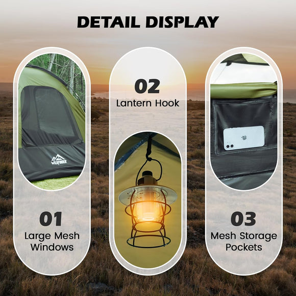SUV Tent for Camping with Rainfly Waterproof PU3000mm Double Layer Design Car Tents for Camping SUV SUV Tailgate Tent for Outdoor with Storage Bag for SUV Van Jeep Pickup 8W x 8L x 7.2H