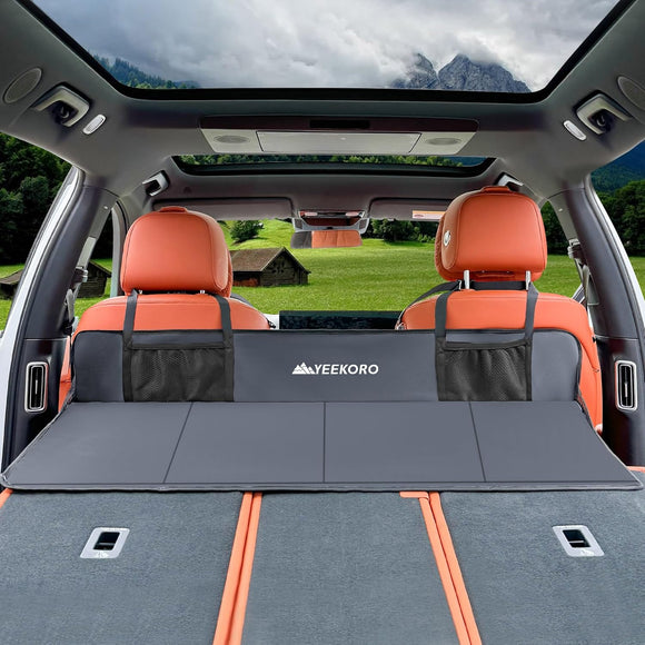 Car Rear Seat Mattress Extension Plate Foldable Car Back Seat ExtenderPortable Mattress for Sleeping Increase Travel Trunk Space and Car Bed Camping Space for Car SUV Model Y/3