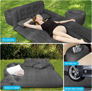 Car Bed SUV Air Mattress Car Air Mattress with Electric Pump 2 Inflatable Pillows and 2 Footrests for Back Seat Side Seat Trunk Sleeping Thickened Camping Bed - Black-2