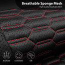 3D Foam Mesh Leather Car Seat Covers Front Seats Air Cool Mesh Front Seat Covers for Car Universal Fit for SUV Truck Sedan Automotive Armrest Airbag Compatible Black and Red-2