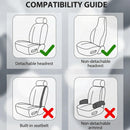 Classic Universal PU Leather Car Front Seat Covers High Back Bucket Seat Cover - Fit Most Cars Trucks SUVS or Vans 2 PCS Gray Trim Auto Seat Covers Set Car Seat Protector for All Seasons-6