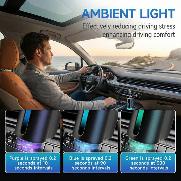 Car Air Freshener Air Freshener Diffuser Three Adjustable Modes Aromatherapy Machine Rechargeable (Black)
