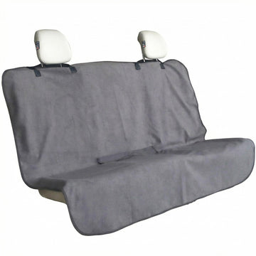 Back Seat Cover for Car Trucks Van SUV Waterproof Rear Bench Towel Seat Covers for Dogs and Kids Automotive Backseat Protector (Grey)