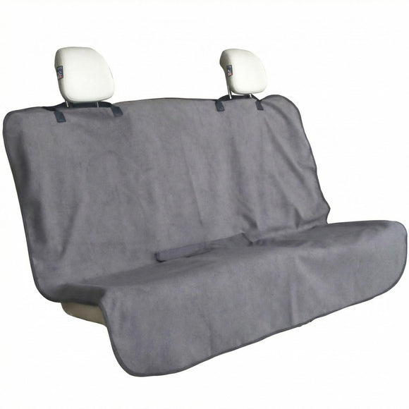 Back Seat Cover for Car Trucks Van SUV Waterproof Rear Bench Towel Seat Covers for Dogs and Kids Automotive Backseat Protector (Grey)