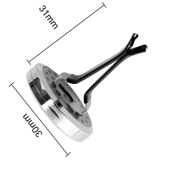 2PCS 30mm Car Aromatherapy Essential Oil Diffuser Stainless Steel Locket with Vent Clip 12 Felt Pads