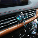 Bling Wyvern Car Air Freshener Vent Clips 2pcs Alloy Blue Enamel Dragon Vent Clips Car Accessories Refillable Car Diffuser with Felt Mads Coffee Fragrance Tablets-7