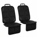 Car Seat Protector Large Auto Protector for Child Seats with Thickest Padding and Non-Slip Backing Mesh Pockets for SUV Sedan Truck Leather and Fabric - Black-1