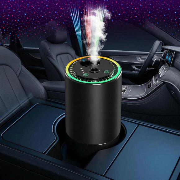 Smart Car Air Freshener Star Ambiance Roof and Premium Design Healthy Eco-Friendly Fragrance Auto On/Off 3 Adjustable Modes Black Air Freshener Perfect for Car Bedroom Office Restrooms.