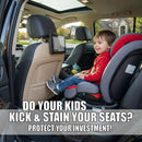 Seat Back Protector + Large Capacity Pocket Storage Organizer Preventing the Impact of Children Stepping on the Seat Backrest (Brown)-7