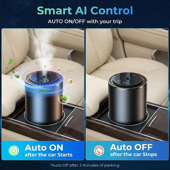 Smart Misting FreshenerAI Auto On/Off Essential Oil Car Air DiffuserWireless Battery PoweredLong-Lasting ScentUltra-QuietRomantic Star ProjectionHome & Car UseIdeal Gift