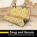 Back Seat Cover for Car Trucks Van SUV Waterproof Rear Bench Towel Seat Covers for Dogs and Kids Automotive Backseat Protector (Chamomile and Yellow)-5