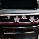 Cute Flowers Air Vent Clips Car Air Freshener 4pcs Purple Girly Daisy Flower Car Accessories for Women Lavender Car Decorations Refillable Clips On Air Freshener-8
