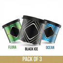 Involve Car Air Freshener Pack of 3 - Black ice Ocean & Flora - Strong Fiber Air Freshener | Car Perfume | Long Lasting Fresheners - (35g x 3)-1