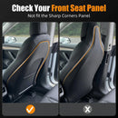Leather Seat Back Protector Designed for Tesla Model Y Model 3 Model S/X Accessories(Includes 2025 New Model Y & 2024-2025 Model 3 Highland) Wear-Resistant Kick Mats with Organizer Pocket Set of 2-3