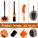 Car Detail Duster Kit-17PCS, Perfect Car Dust Removal Kit Interior and Exterior,Detailing Brush,Cleaning Gel,Car Window Brush,Duster Brush,Coral Fleece Cleaning Towels and Cleaning Pads-8