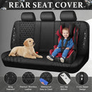 Bling Back Seat Cover Waterproof Leather Bench Rear Seat Cover Shining Diamond Truck Glitter Crystal Sparkly Rhinestone Universal Fit Armrest Automotive Kid Women Girl Black Diamond-5