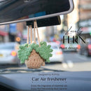 Handmade Crochet Car Air Freshener - Adorable Bendable Fern Plant with 8ml Empty Refillable Oil Diffuser Bottle Suitable for Car Rearview Mirror Hanging Home & Office Decor-8