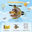 Yellow Duck Car Air Freshener with 6 Colors LED Lights & 4 Scented Pads Light Scent Decorative Auto Accessories-7