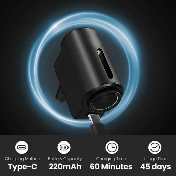 Car Air Freshener Three Adjustable Modes Intelligent Car Aroma Diffuser Rechargeable Car Aroma Diffuser Black