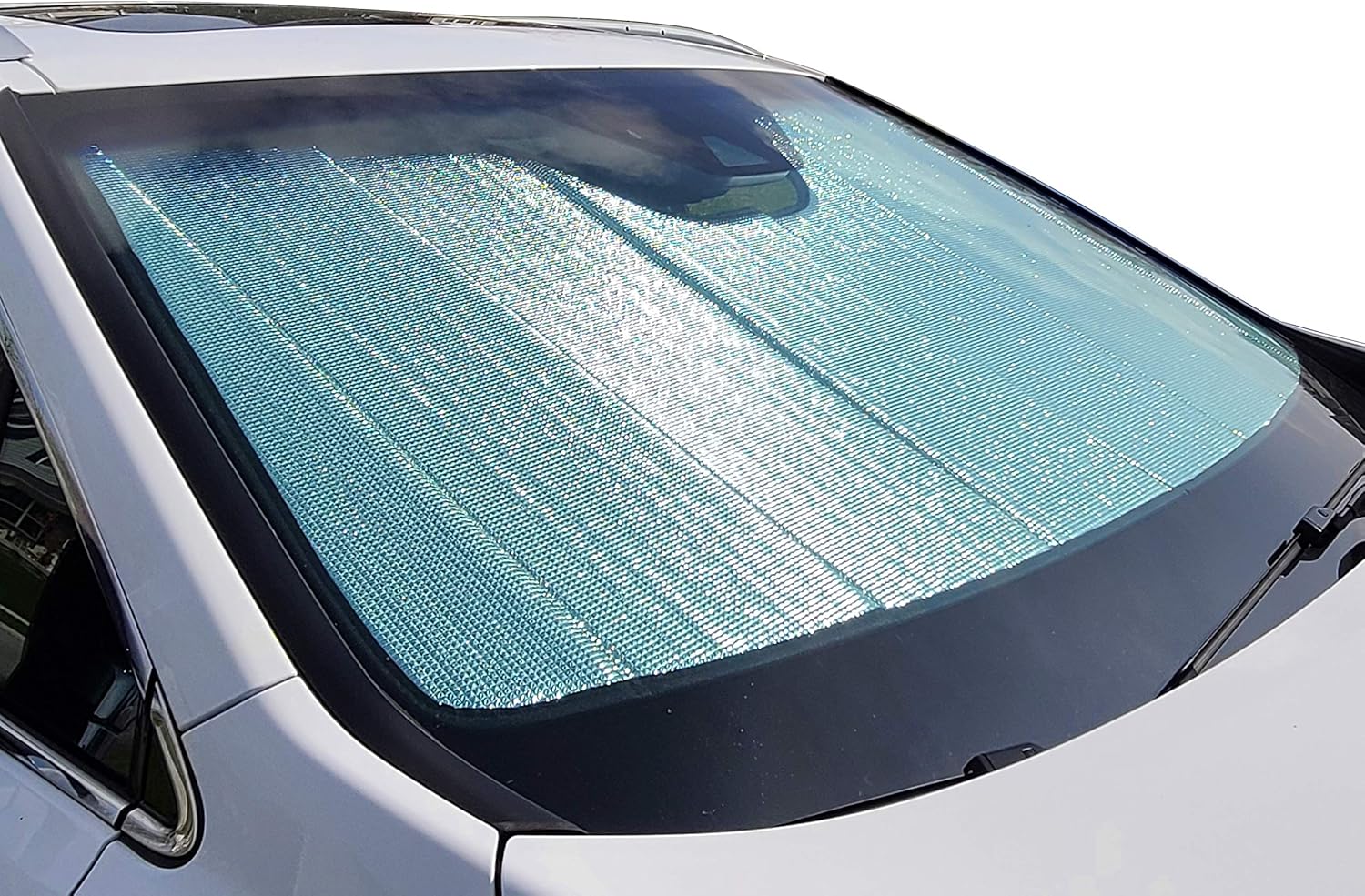AutoTech Park Foldable Sunshade Compatible with 2008-2020 Dodge Caravan Mini Van, Custom-fit Windshield Sun Shade
