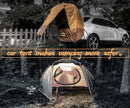 SUV Camping Tent Car Tailgate Shade Awning with Screen Net Waterproof 3000MM UPF 50+ Black (Small)-4