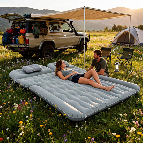 Car Air Mattress for SUV Quick Inflation Travel Bed with Air Pump Portable Sleeping Pad for Camping Fits Most SUVs and Sedans Comfortable and Durable