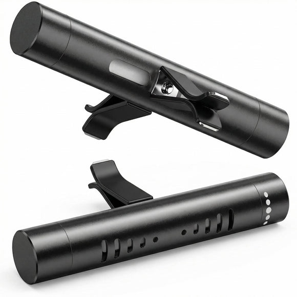 2pcs Car Perfume Diffuser With 12 Odorless Refill Sticks Essential Oil Car Diffuser Suitablefor:Car Bathroom OfficeScenario Cloakroom Bedrooms Birthday(Black)