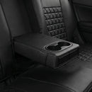 Bling Back Seat Cover Waterproof Leather Bench Rear Seat Cover Shining Diamond Truck Glitter Crystal Sparkly Rhinestone Universal Fit Armrest Automotive Kid Women Girl Black Diamond-8