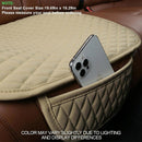 Pu Leather Car Seat Bottom Covers Protectors Include 1 Pair Front Driver Seat Pad Mat and 1 Rear Bench Cover Universal Fit 90% Vehicles Beige-8