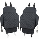 Seat Back Protector + Large Capacity Pocket Storage Organizer Preventing the Impact of Children Stepping on the Seat Backrest (Black)-1