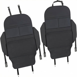 Seat Back Protector Preventing the Impact of Children Stepping on the Seat Backrest Beautiful appearance and easy to clean black (Black -2pcs)